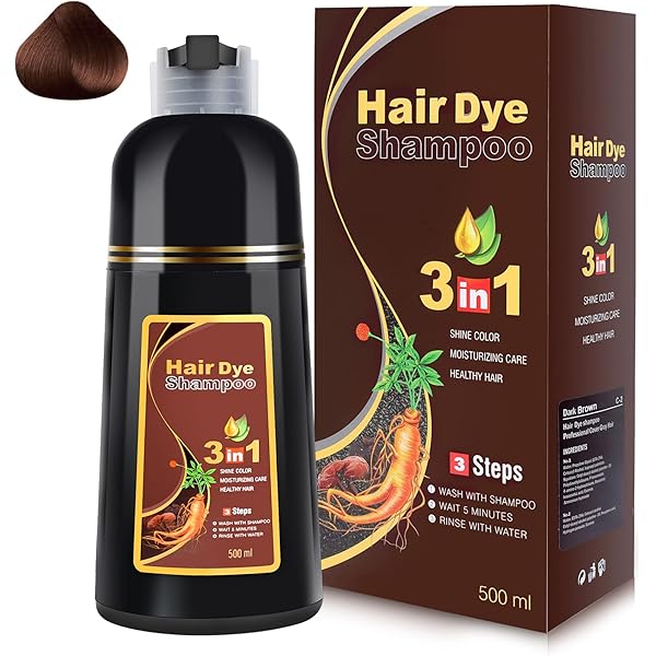 Amazon.com : Hair Dye Shampoo 3 in 1 for Gray Hair, Herbal